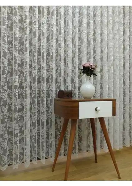 Esse Home Çiçek Desenli Fransız Dantel Tül Perde: Modern ve Şık Tasarım ile Işık Kontrolü
