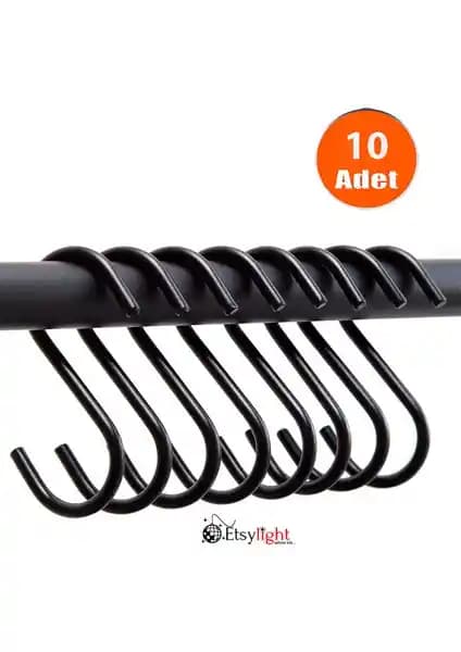 Etsylight 3x75 Siyah S Kanca - Dayanıklı ve Çok Yönlü Metal Asma Çözümü