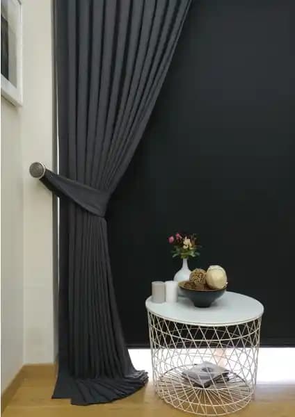 Evdepo Home Taç Antarsit Petek Kadife Dokulu Fon Perde: Modern ve Şık Tasarım, Kolay Kullanım ve Uzun Ömür