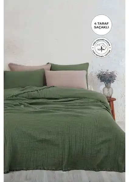 Evlen Home Collection %100 Pamuk Müslin Yatak Örtüsü Konfor ve Şıklık Sunar