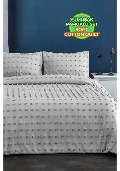 Evlen Home Collection Pamuklu Emmy Yatak Örtüsü Seti: Şık ve Konforlu Yatak Dekorasyonu İçin Tercih