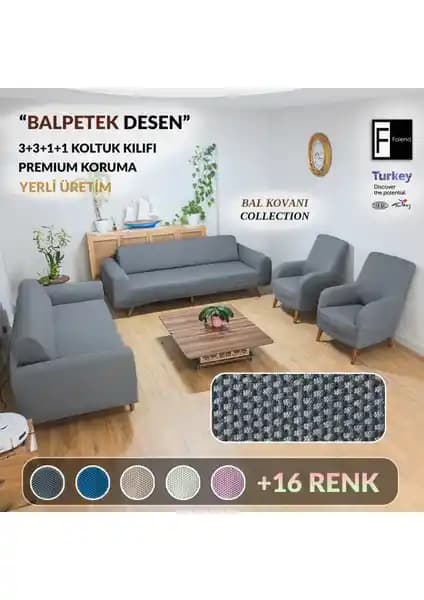 Faiend Koyu-Gri Koltuk Kılıfı ile Şık ve Koruyucu Ev Dekorasyonu Çözümü