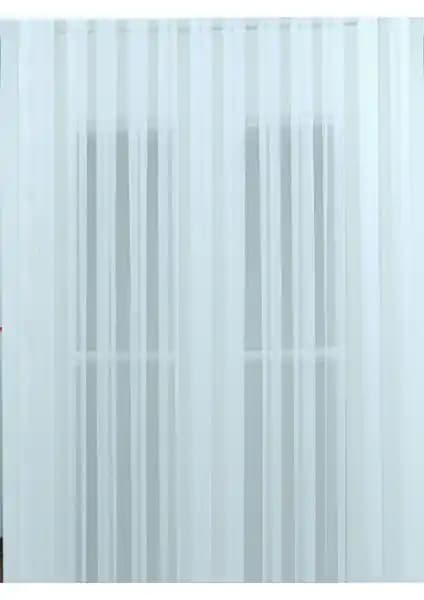 Farbateks Düz Sade 2 Kat Pileli Tül Perde Modern ve Şık Tasarımıyla Ev Dekorasyonuna Uyum Sağlar