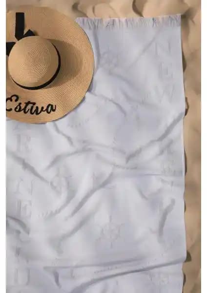 Favora Trend %100 Pamuk Kabartmalı Plaj Havlusu Gri - Şık ve Pratik Yaz Aksesuarı