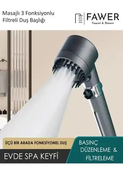 FAWER Çok Fonksiyonlu Duş Başlığı: Modern Tasarım ve Performans Özellikleri