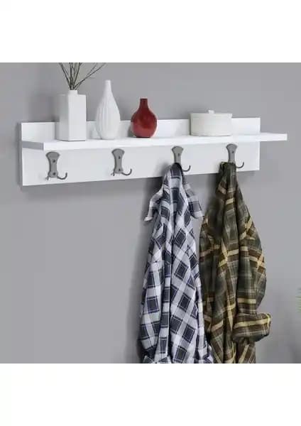 Ferniso Mobilya 80 cm Beyaz Duvar Askılığı Modern ve Dayanıklı Tasarım Özellikleri