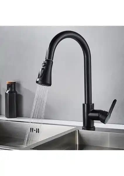 Fleko Spiralli Siyah Evye Bataryası: Modern Tasarım ve İşlevsellik ile Mutfak Dekorunu Yenile