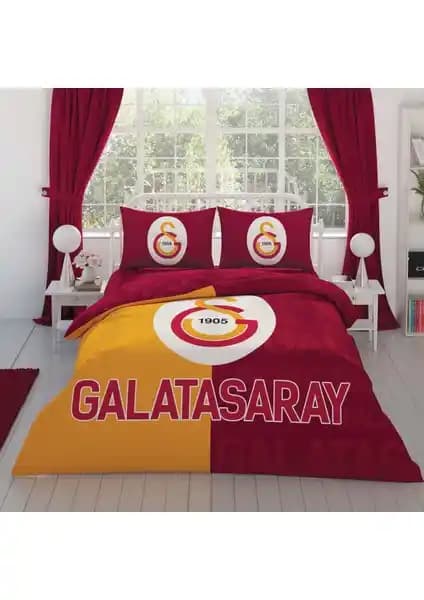 Galatasaray Lisanslı Çift Kişilik Nevresim Takımı Yüksek Kalite ve Sportif Tasarım