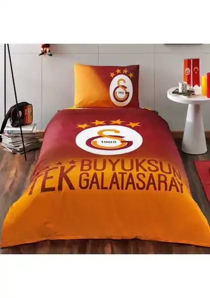 Galatasaray Lisanslı Tek Kişilik Nevresim Takımı Yatak Odası İçin Şık ve Dayanıklı Tasarım