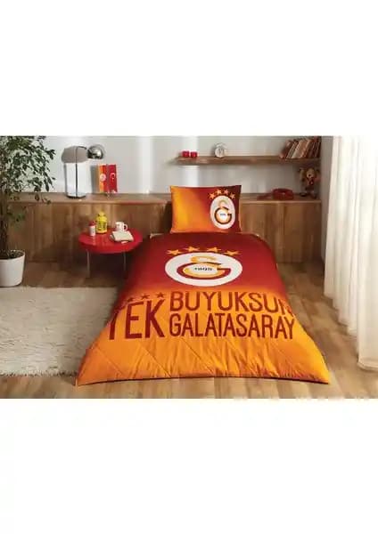 Galatasaray Temalı Tek Kişilik Yatak Örtüsü Konfor ve Şıklık Sunar