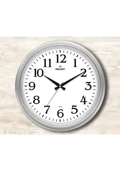 Galaxy 1962-G Premium Büyük Büro Gri Duvar Saati: Şık ve Dayanıklı Klasik Tasarım