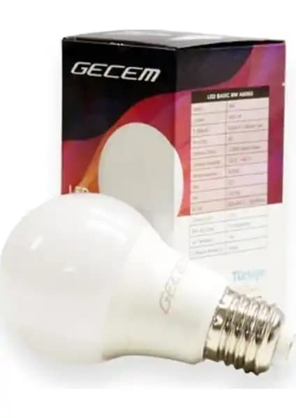 Gecem 9W LED Ampul 6500K Beyaz: Enerji Verimli ve Estetik Modern Aydınlatma Çözümü
