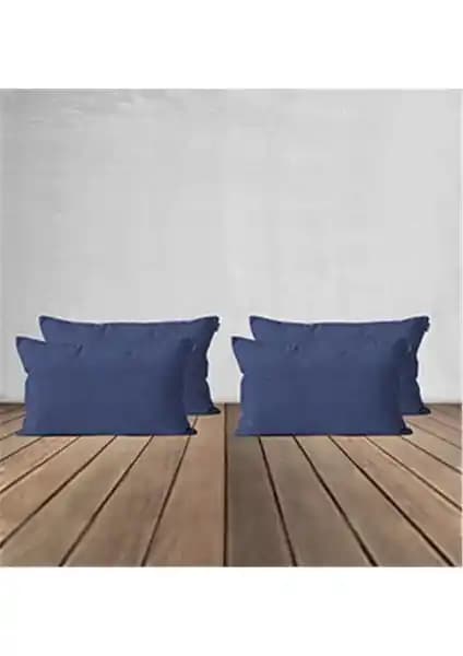 Goccia 4'lü Kadife Dokulu Mavi Kırlent Kılıfı Şıklık ve Konfor Bir Arada (75-90 karakter)