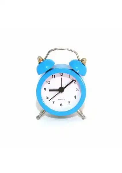 Gold Dekor Mini Mavi Çalar Saat: Dayanıklı ve Şık Tasarım ile Pratik Kullanım