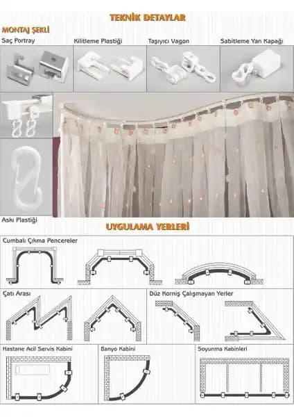 Görgün Esnek Oryantal Kıvrılıp Bükülen Perde Rayı Korniş Sistemi Detaylı İnceleme