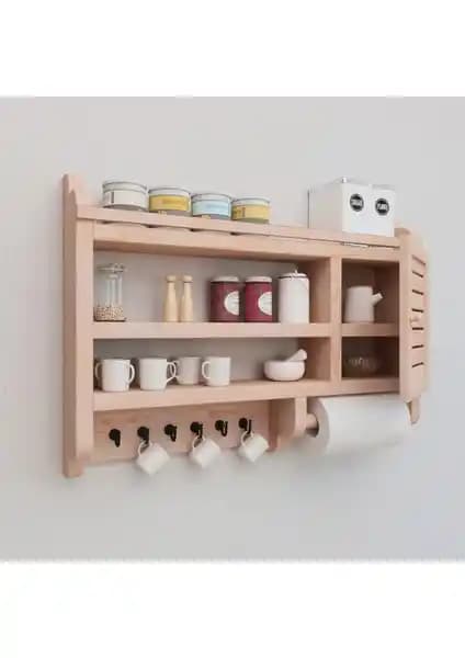 Gudywood Ahşap Mutfak Rafı Modern Tasarım ve Dayanıklılık Özellikleriyle