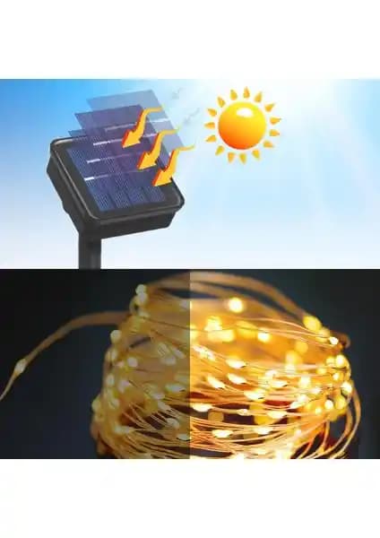 Güneş Enerjili 20 Metre LED Işık Şeridi Bahçe ve Dış Mekan Dekorasyonunda Yenilikçi Çözüm