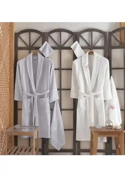 Güvenal 'Pamuxu' 8 Parça Pamuklu Bornoz Seti Konfor ve Kalitenin Birleşimi