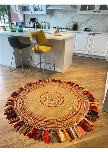 Halımax Milda Jüt Hasırlı El Örgüsü Kilim: Doğal ve Şık Dekoratif Halı Seçenekleri