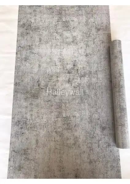 Halleywall 68-6 Gri Baskı Desenli Duvar Kağıdı Modern ve Kolay Uygulamalı Dekorasyon Ürünü