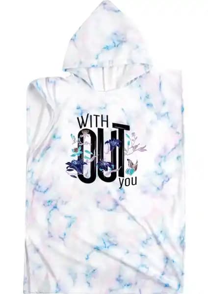 Hamur Sörf Yazlık Kapşonlu Panço Plaj Havlusu Şık ve Konforlu Yaz Aksesuarı