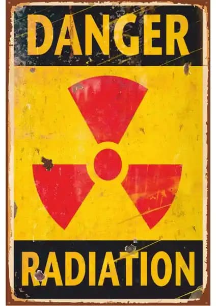 Hayat Poster Danger Retro Vintage Ahşap Poster Dekoratif ve Dayanıklı İç Mekân Süsleri