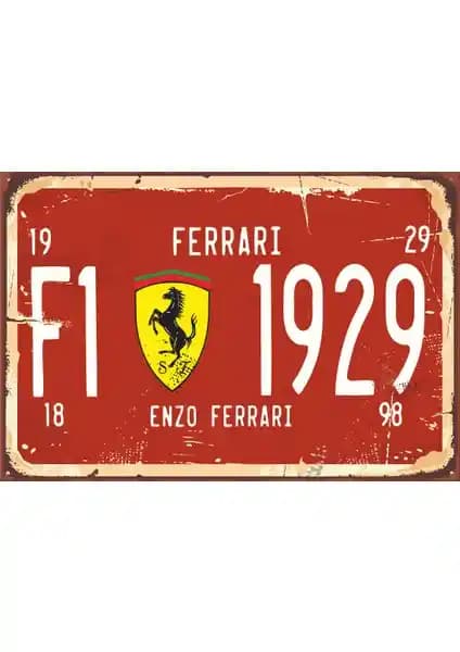 Hayat Poster Formula 1 Retro Vintage Ahşap Poster 20x30 cm Dekoratif ve Dayanıklı Tasarım