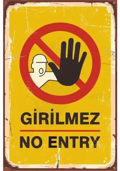 Hayat Poster Girilmez No Entry Retro Vintage Ahşap Poster Dekorasyon Fikirleri ve Kullanım İpuçları