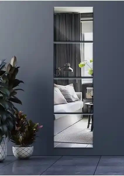 Hediyeler Kapında 4 Parça Kare Ayna Seti Modern ve Şık Ev Dekorasyonu İçin