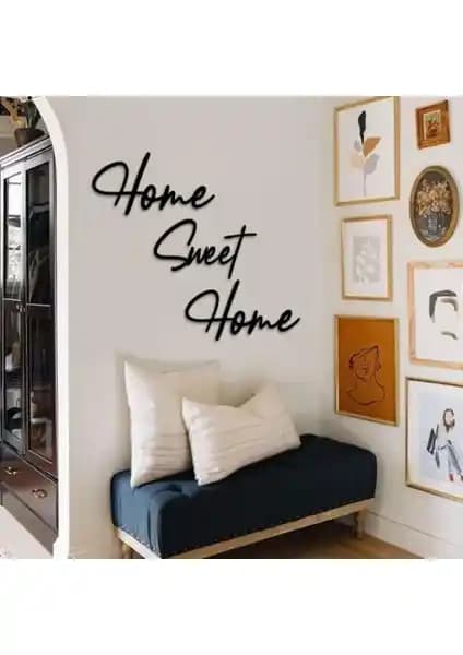 Hellove Home Sweet Home Duvar Tablosu Modern ve Şık İç Mekân Dekorasyonu İçin Uygun