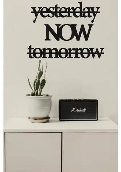 Hellove İngilizce Zaman Harfleri MDF Duvar Dekoratif Tablo Modern Tasarım