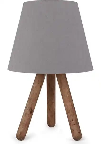 Hepsi Home Pratik Ahşap Üç Ayaklı Abajur: Modern ve Şık İç Mekan Aydınlatma Çözümü