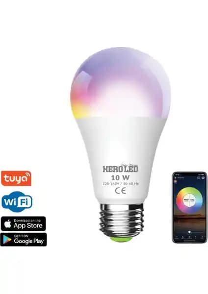 Hero Led 10 Watt Wifi Ampul: Akıllı ve Enerji Verimli Çok Yönlü Aydınlatma Çözümü
