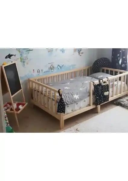 HFT Home Unisex Montessori Ahşap Bebek ve Çocuk Karyolası Güvenlik ve Tasarım Özellikleri