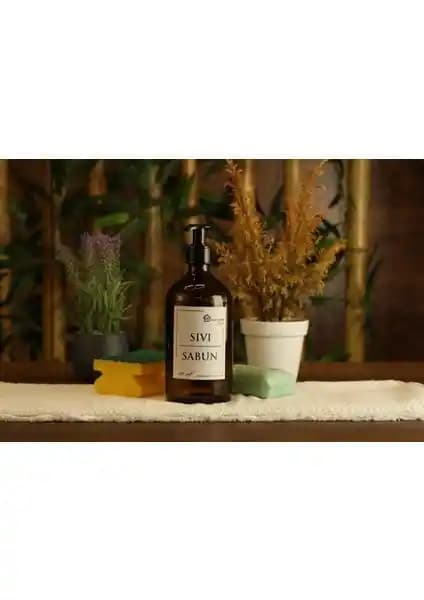 Hobi Demir Sanat 500 ml Amber Kahverengi Cam Sıvı Sabun Şişesi - Estetik ve Kullanışlı