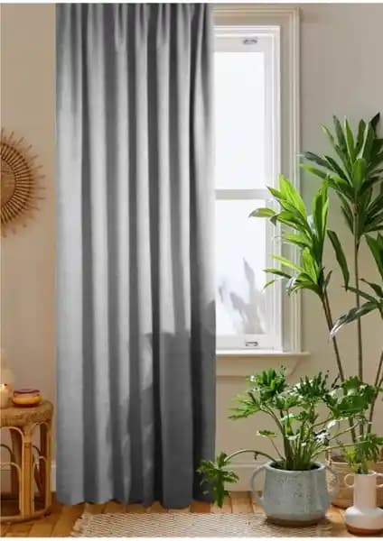 Home Color Açık Gri Petek Kadife Dokulu Fon Perde Modern ve Şık Tasarımıyla Evlerinize Zarif Dokunuş