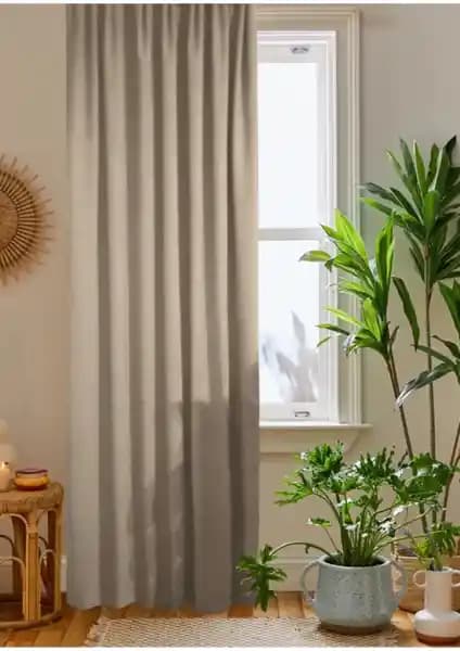 Home Color Bej Rengi Petek Kadife Dokulu Fon Perde: Estetik ve Fonksiyonellik Bir Arada
