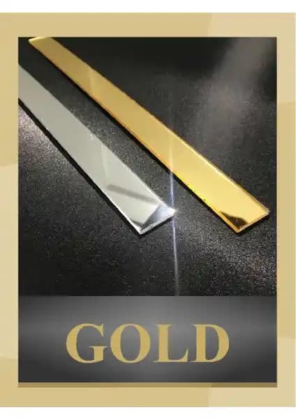 Home Jamin Dekoratif Pleksi Şerit Gold: Modern ve Şık Duvar Süsü Tasarımı