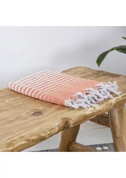 Homedius Alagra Turuncu Pamuk Peştemal 100x170 cm Estetik ve Fonksiyonellik Bir Arada
