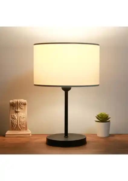 Homing Krem Kumaş Metal Gövdeli Abajur Modern İç Mekan Aydınlatma Çözümü