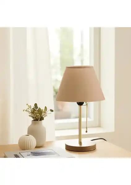 Homing Sera Ahşap Ayaklı Abajur: Modern ve Sıcak İç Mekan Aydınlatma Çözümü