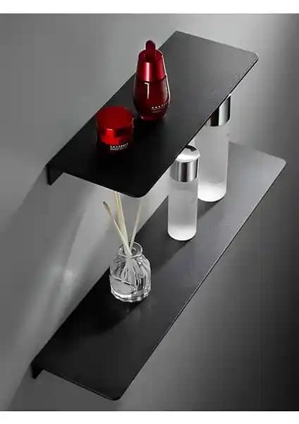 HVNGROUP Metal Tasarım Dekoratif Vidalı Duvar Rafı 2'li Set Modern ve Dayanıklı İç Mekan Dekoru