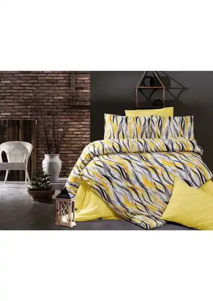 İdil Store Lüks Dayanıklı Doğal Pamuk ve Polyester Çift Kişilik Nevresim Takımı