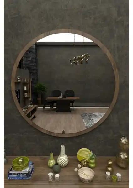 İkizler Çeyiz Merlin Dekoratif Konsol Aynası Ceviz - Şık ve Fonksiyonel Tasarım