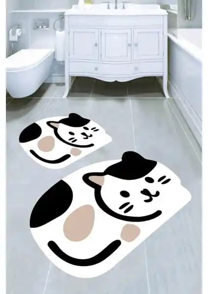 İnka Halı Kaymaz Taban Yıkanabilir 2'li Banyo Paspası: Estetik ve Güvenli Kullanım