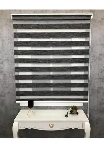 İREMKARAHOME Bambu Raks Koyu Gri Zebra Perde: Şık ve Fonksiyonel İç Mekan Dekorasyonu