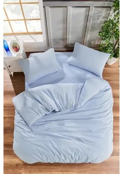 İsmail Gürel Tek Kişilik Pamuklu Düz Renk Nevresim Takımı 160x240 cm