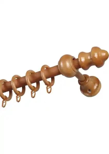 İzen Raysız Ahşap Rustik Perde Askısı Alüminyum Boru ile Dayanıklı ve Estetik Tasarım