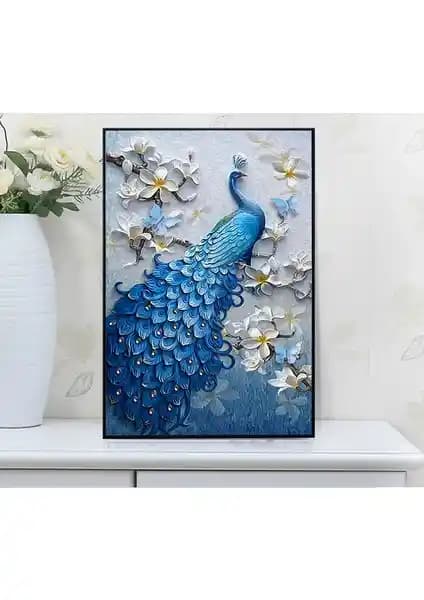 Kalavika 5D Elmas Boyama Tavuskuşu Kit ile Sanat ve Dekorasyonun Şıklığı