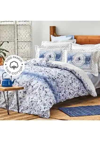 Karaca Home Amelia Mavi Çift Kişilik Nevresim Takımı Estetik ve Konfor Sunar